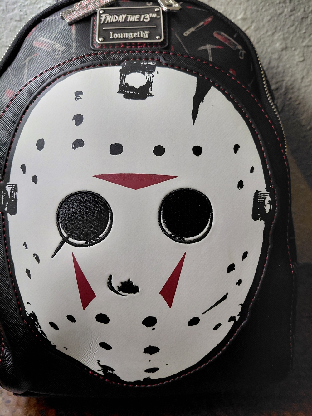 Loungefly Friday the 13th Jason Mask Mini Backpack - Picture 9 of 16